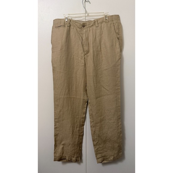 Daniel Cremieux Other - Cremieux Men's Nantucket Tan Linen 36X30 Pants Old Money Preppy Coastal Beach